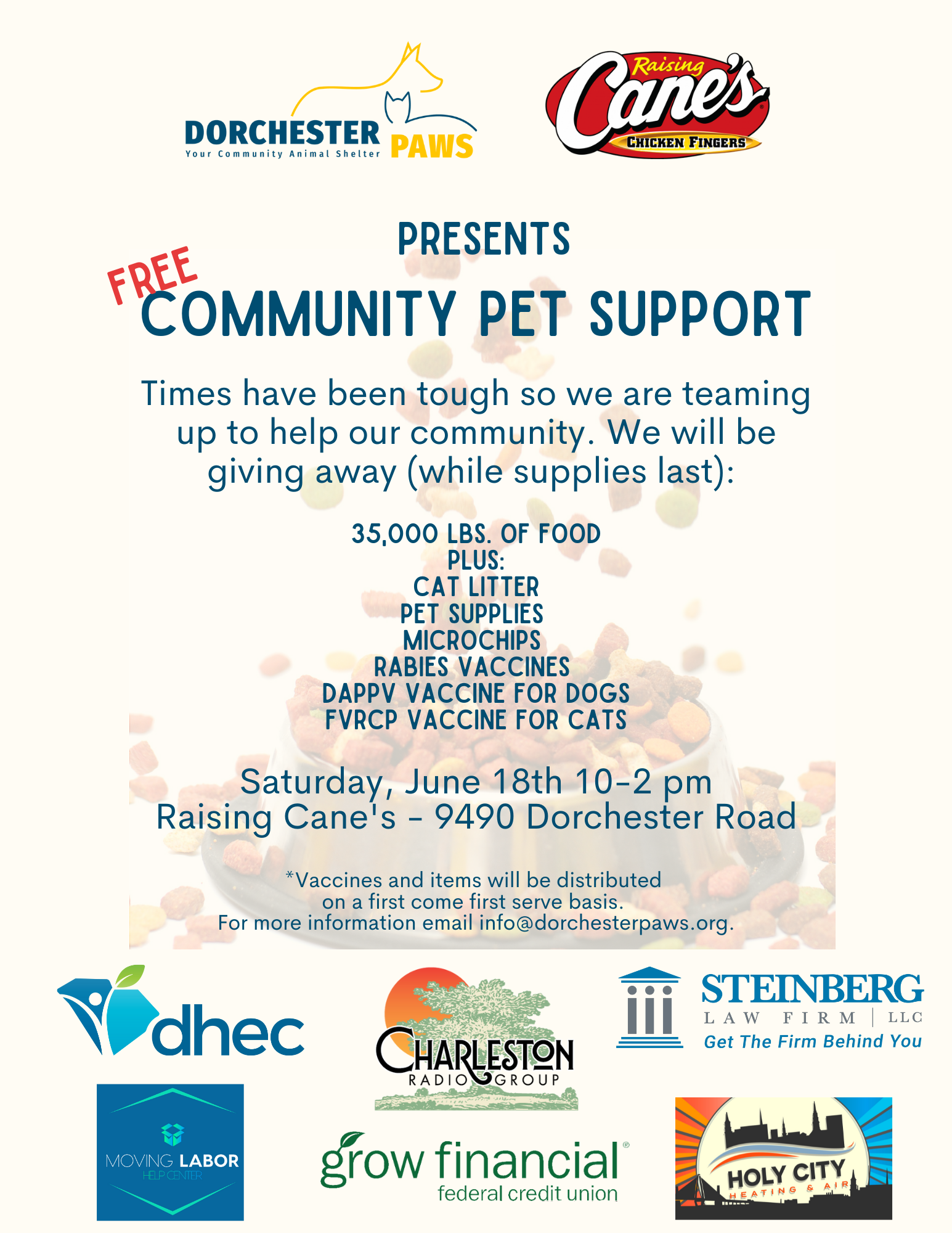 June 18 Get Free Pet Supplies, Food, Microchips & Vaccinations 101.7