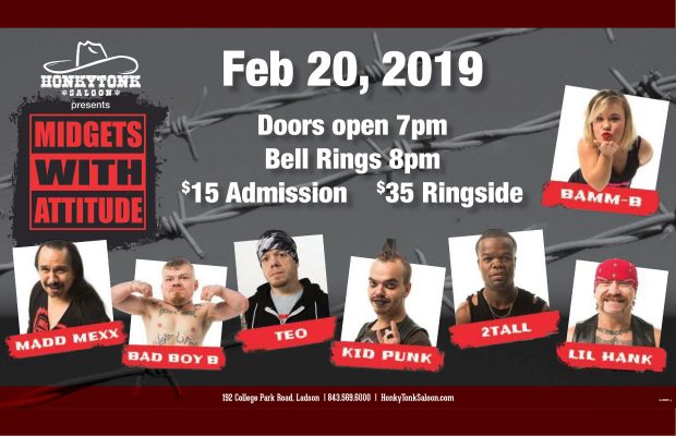Win Tickets to See Midget Wrestling at Honky Tonk Saloon – Feb. 20