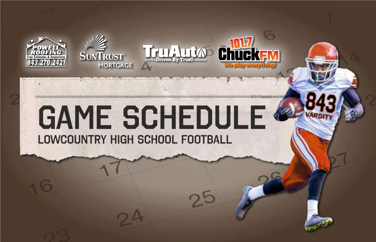 843 Varsity: 2019 Lowcountry High School Football Game Schedule