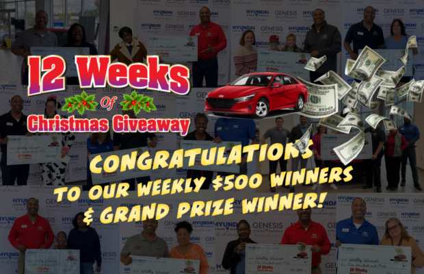 Congratulations to Our $500 Winners & 3-Year Lease Grand Prize Winner! Congratulations to Our $500 Winners & 3-Year Lease Grand Prize Winner!