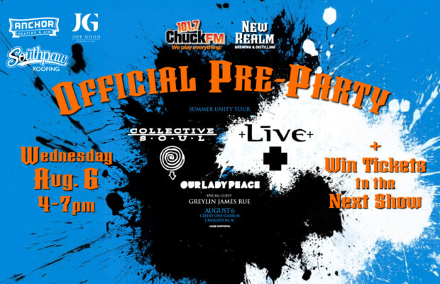 Aug. 6: Join Chuck at the Collective Soul and + LIVE + Pre-Party